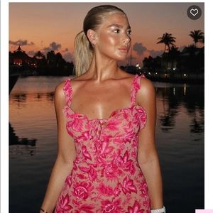 NWT pink floral mini dress